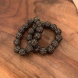 2 sparkly Stone Ball Bracelets (Stretchable)